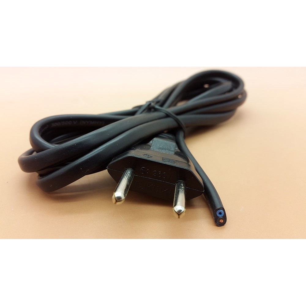 kabel ac buntung kitani gepeng 2meter ( oval cable power cord )