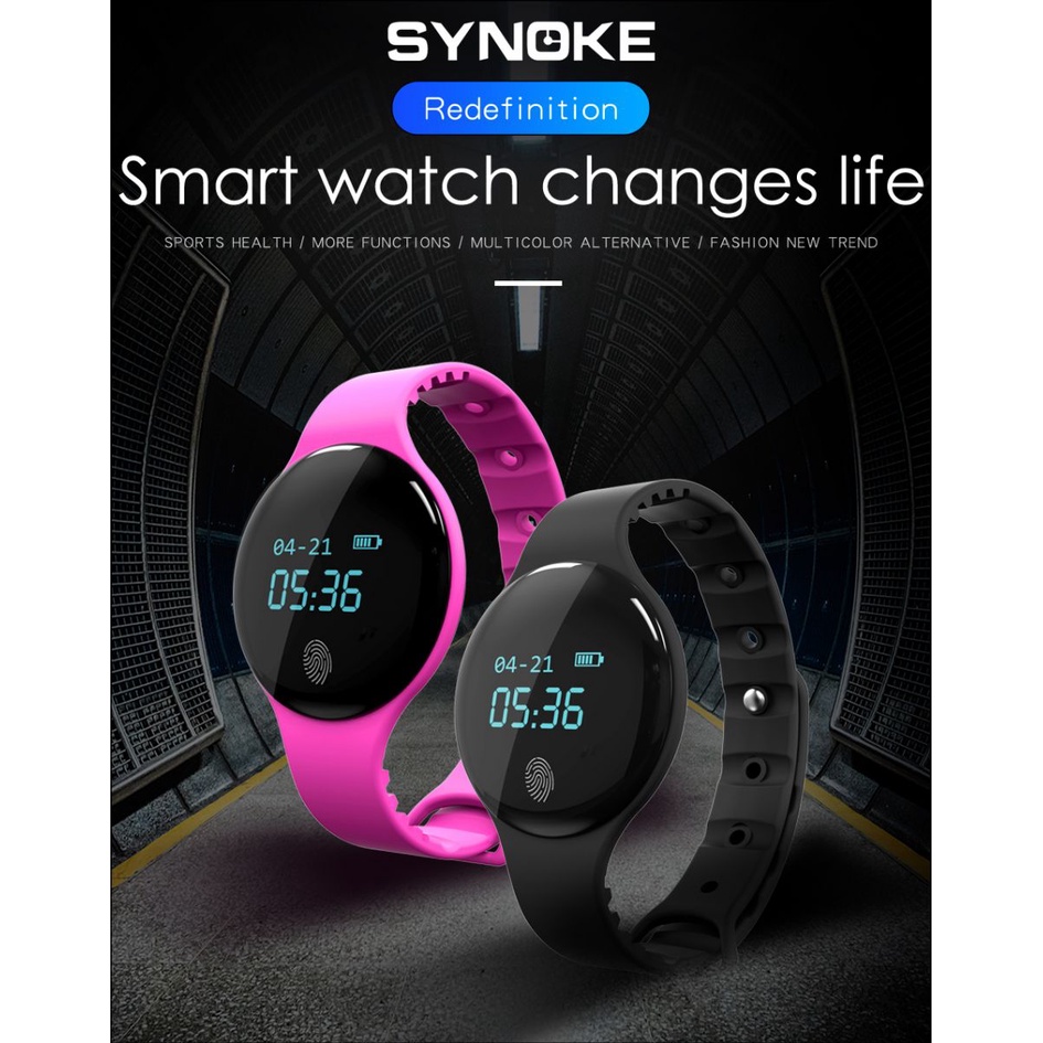 JAM TANGAN SMARTWATCH PRIA DAN WANITA SYNOKE FITBAND DIGITAL EXCLUSIVE