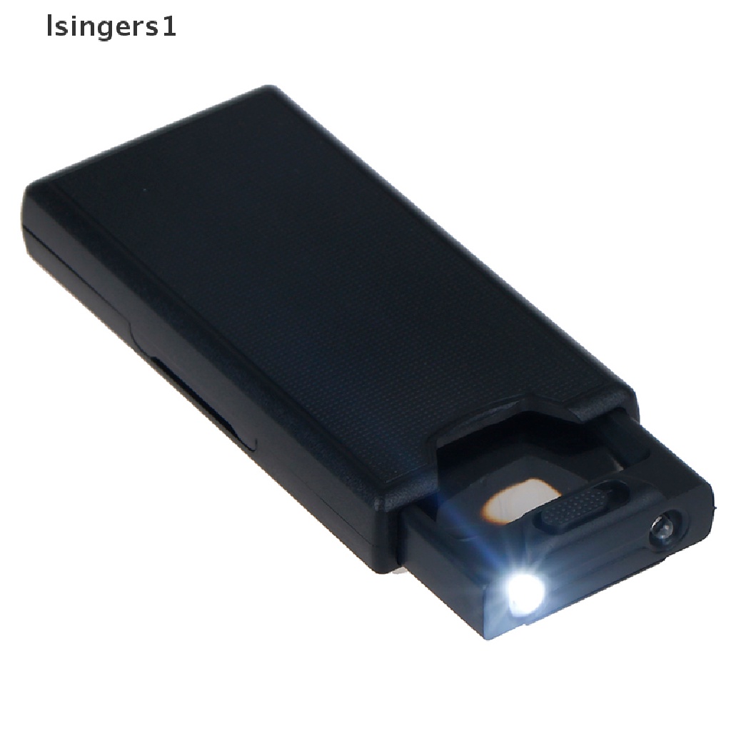 (lsingers1) Kaca Pembesar Portable 2.5x 45x Dengan 3 Lampu LED