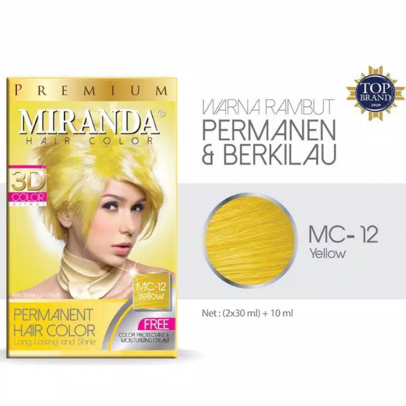 Cat rambut miranda hair color warna kuning /  yellow ( MC-12) BPOM