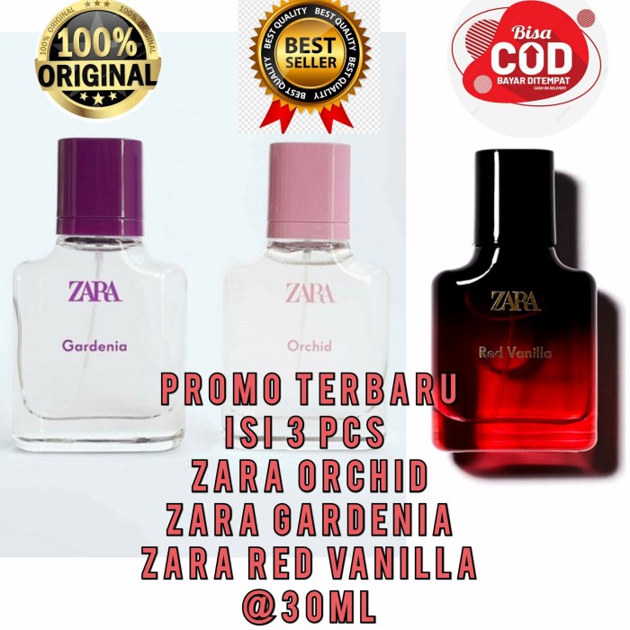 Parfum Ori Eropa Zara Orchid + Zara Gardenia + Zara Red Vanilla @30ml