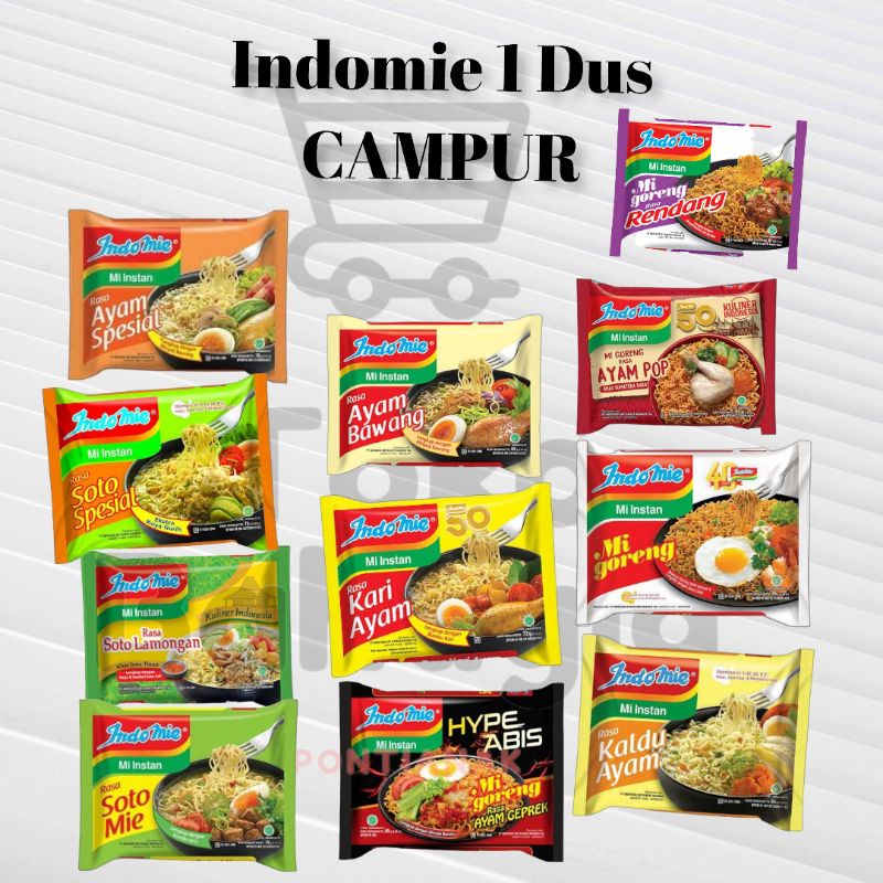 

BACA CAPTION!! Indomie Campur 1/2 & 1 Dus All Varian