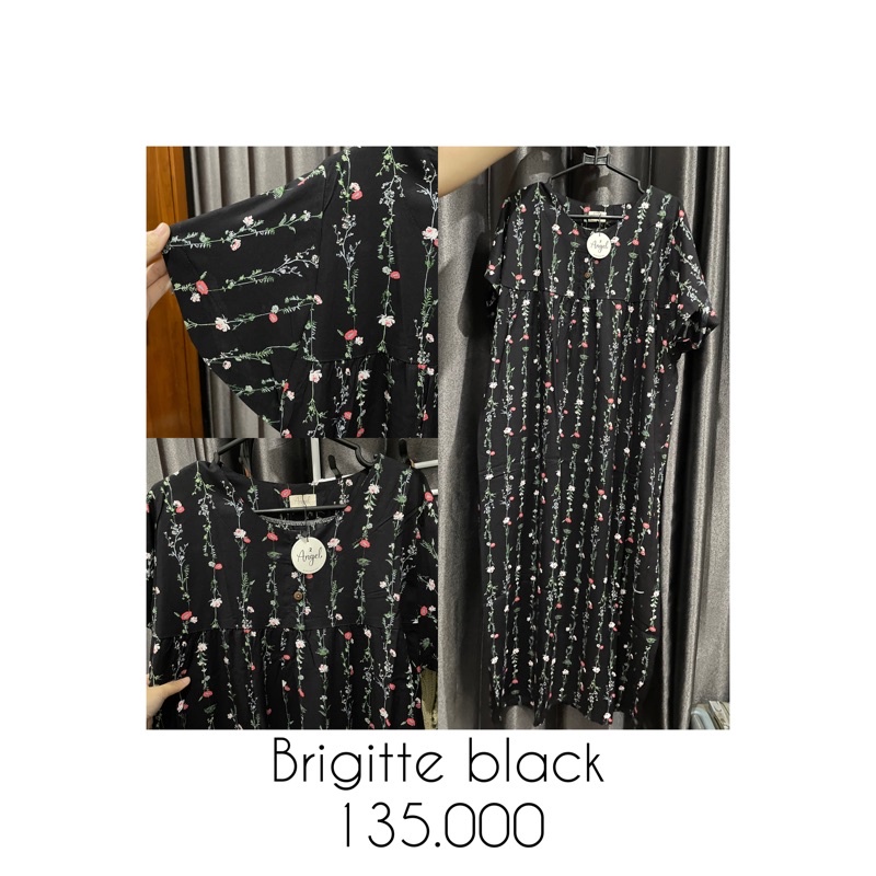 Brigitte Shall flower black Atelier Angelina