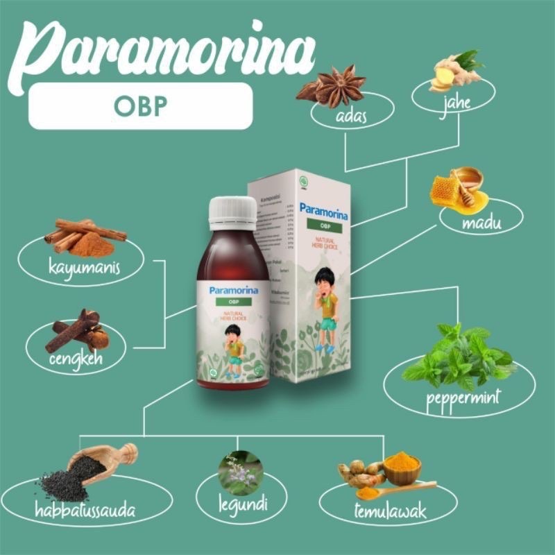 (FREE HADIAH) PARAMORINA OBP | solusi herbal batuk pilek anak| obat herbal Batuk Pilek pada anak