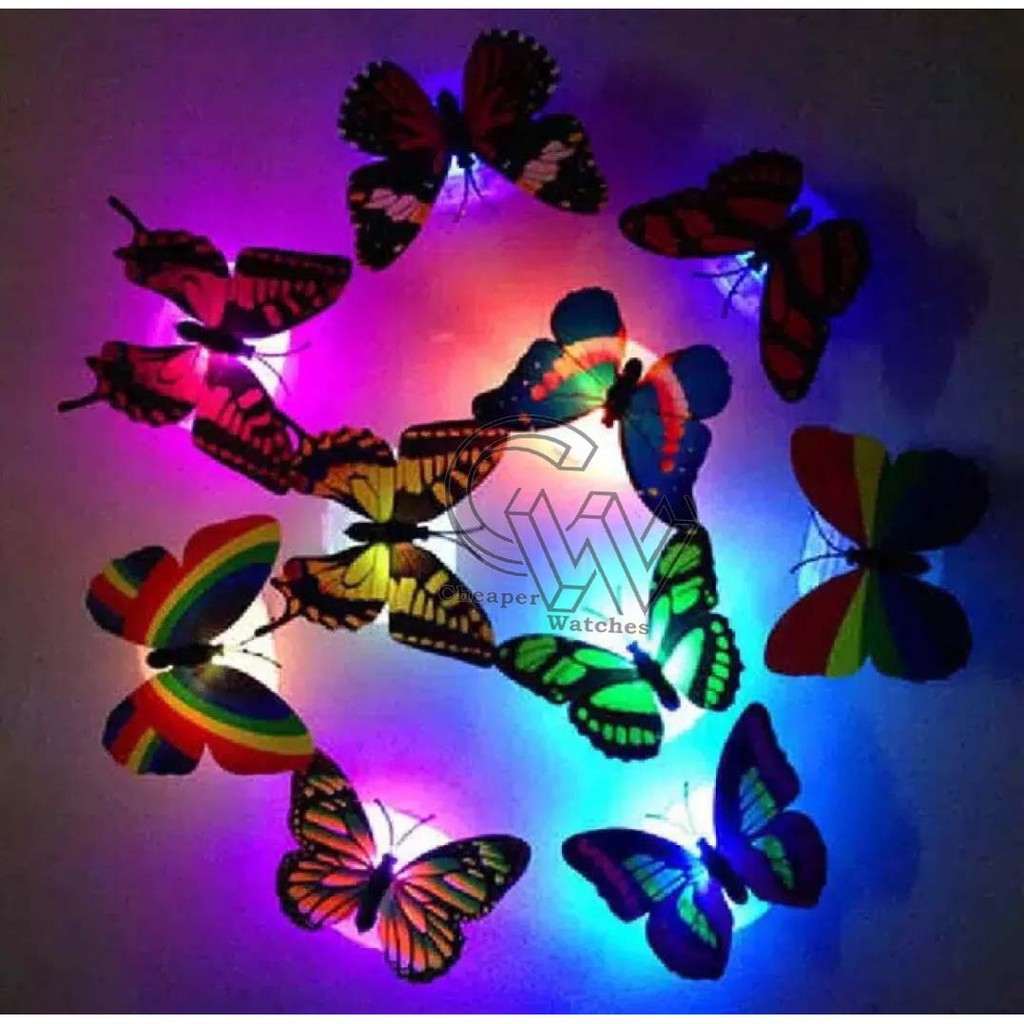 Cheaper-Lampu Kupu Kupu Lampu Hias Dekorasi Led Butterfly Hiasan Rumah Walpaper Dinding