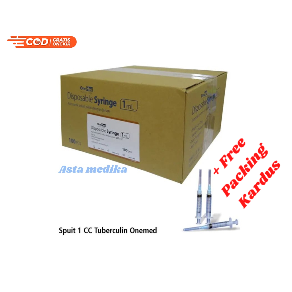 Spuit Disposable Syringe Onemed 1cc 3cc 5cc 10cc 20cc 50cc