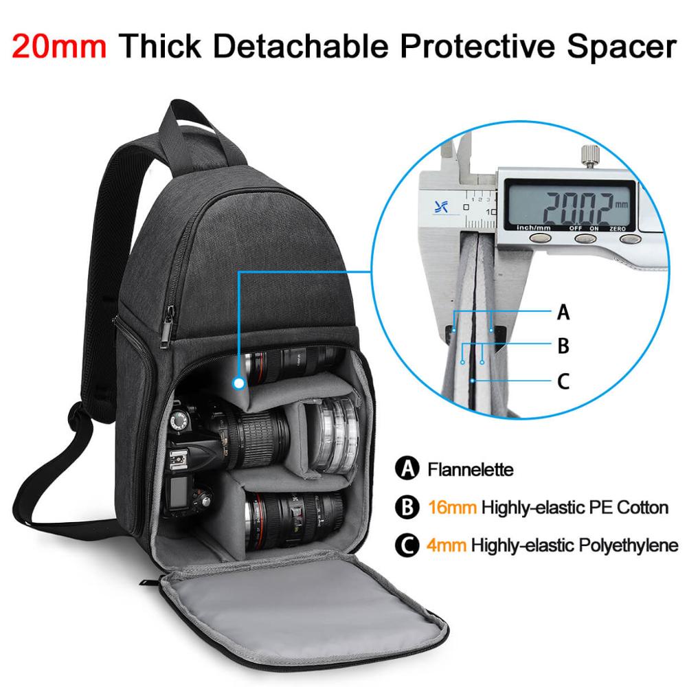 SmallLee Tas Selempang Kamera Tahan Air Ringan tahan gores tahan aus Bahu Cross Digital Case Tahan Air Rain Cover Tas Kamera DSLR Tas SLR