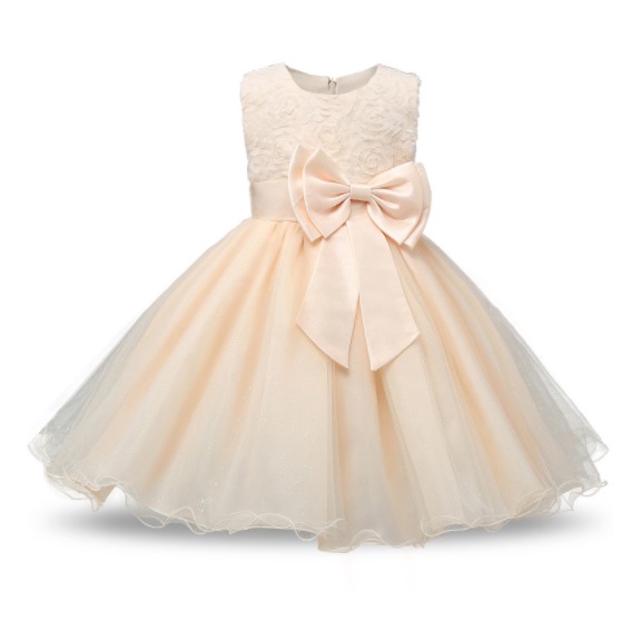 DRESS PESTA ANAK PEREMPUAN IMPORT/ PARTY DRESS / GAUN PESTA ANAK ROSE KEMBANG 1 - 10TAHUN