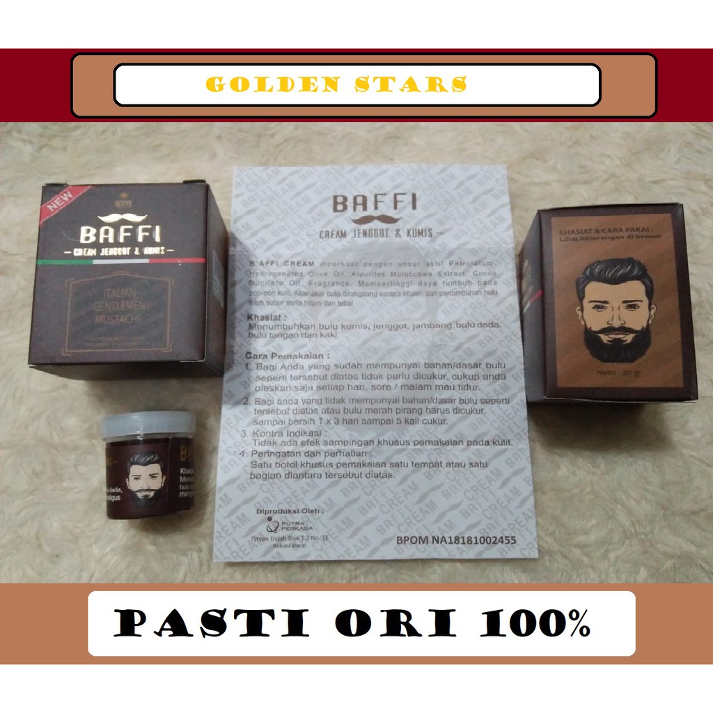 [ORI] Baffi Cream Penumbuh Kumis Jenggot Jambang - Italian Gentleman Mustache