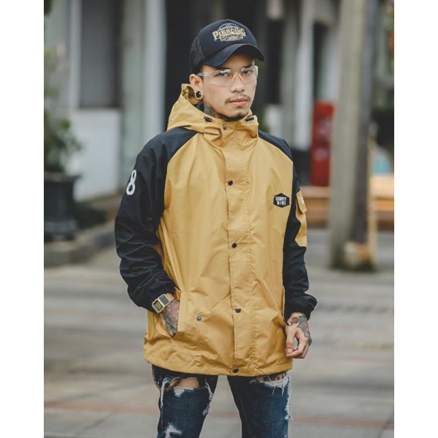 Jaket Pria Parasut Hoodie EIGHTY NINE waterproof