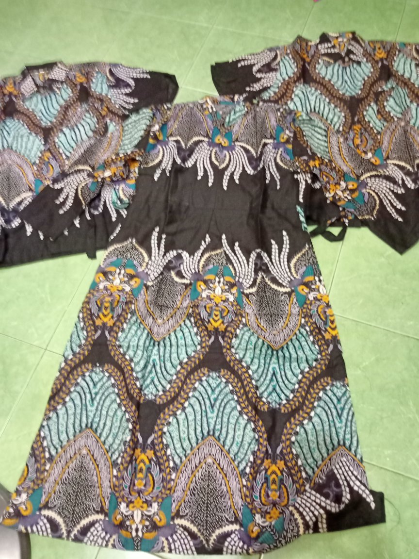 Batik Couple Keluarga Sania Ruffle Ori Ndoro Jowi Dnt Madu Tosca