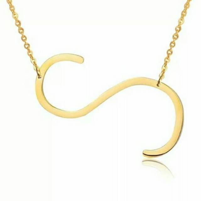 Kalung inisial nama lapis emas murah