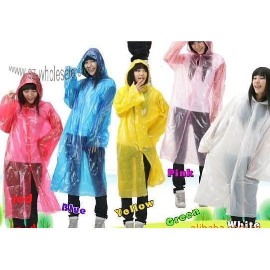 disposable raincoat jas hujan 1x pakai event becek plastik kecil 20gr