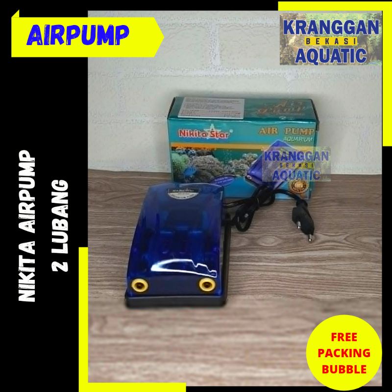 Airpump Aerator Aquarium 2 Lubang