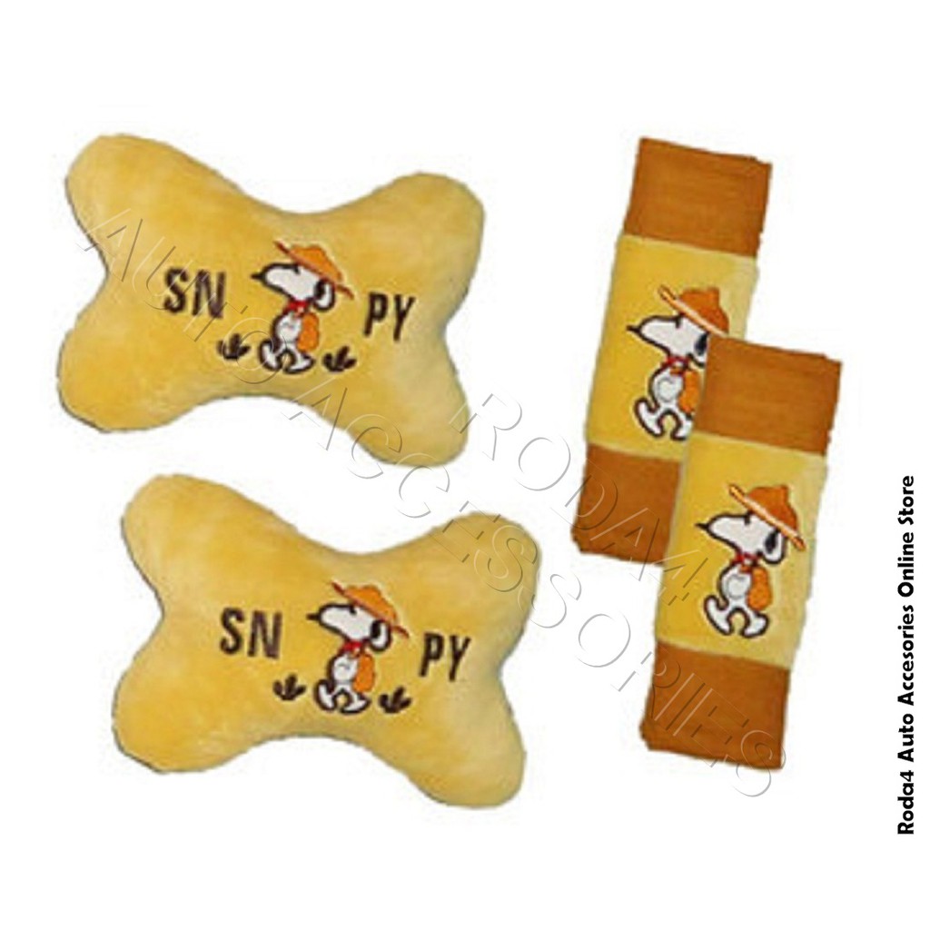 Bantal Mobil set 2 in 1 Snoppy