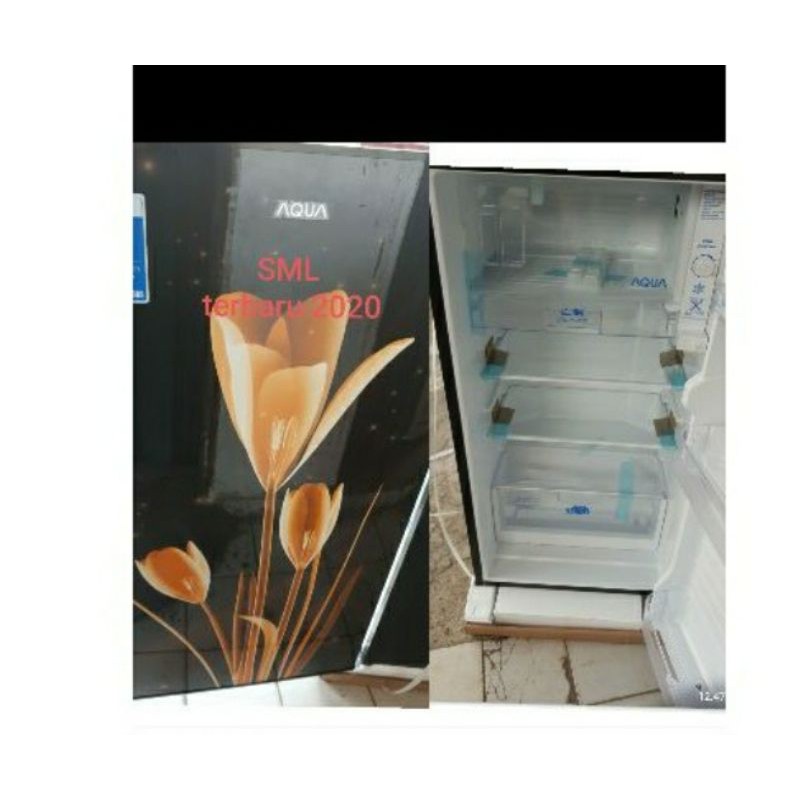 kulkas aqua 181 lk/lb 1pintu bunga