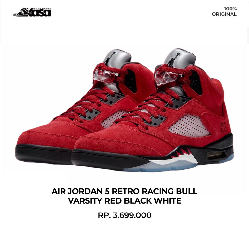 red black white jordan 5