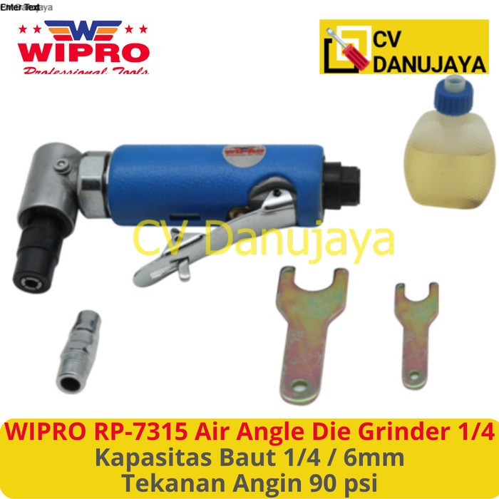 WIPRO RP-7315 Air Angle Die Grinder 1/4 Alat Bor Drill Amplas Alat Gosok Gerinda Gurinda Grinder Kec
