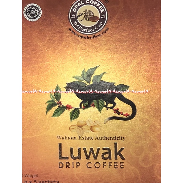Opal Coffee Luwak Drip Coffe 5sachet Kopi Dengan Saringan Filter Bubuk Kopi Wahana Estate Authenticity Opalcoffee Luwak Drips Oppal