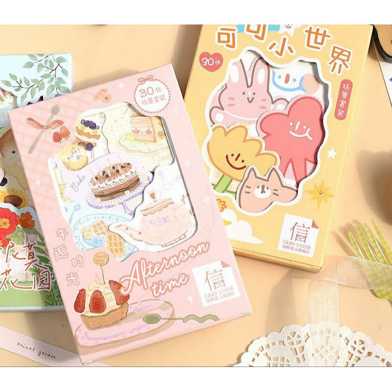 

Kartupos kartu pos afternoon cake postcard post card set kartupos hiasan dinding wall decor