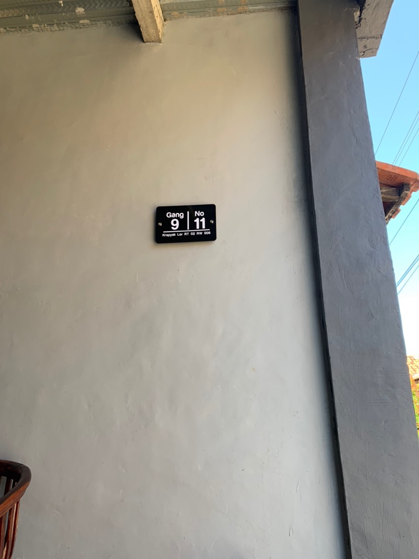Nomor Rumah Akrilik Tipe Nr 12