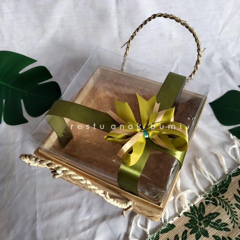 (BMT) wadah parcel wadah hampers kotak seserahan keranjang hantaran  Seserahan 20cm Cangking pita hi