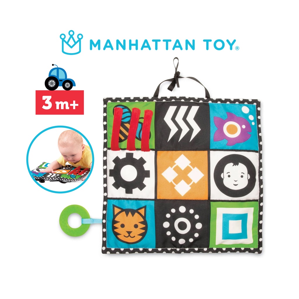 Manhattan Toy Wimmer-Ferguson Double Sided Crinkle Triangle - Play and Pat Activity Mat - Mainan Anak Bayi Baby Playmat Karpet