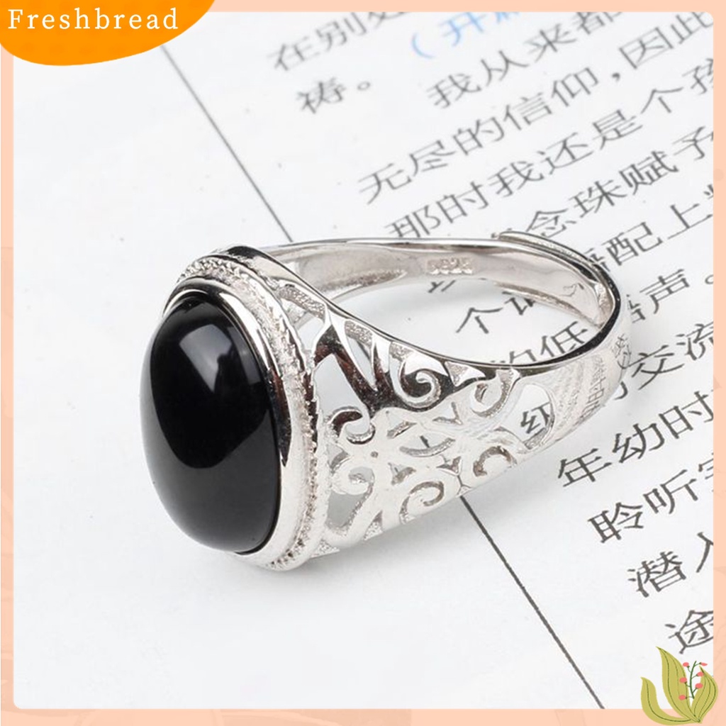 【Fresh】❀Men Vintage Artificial Gem Finger Ring Carving Band Jewelry Party Banquet Gift