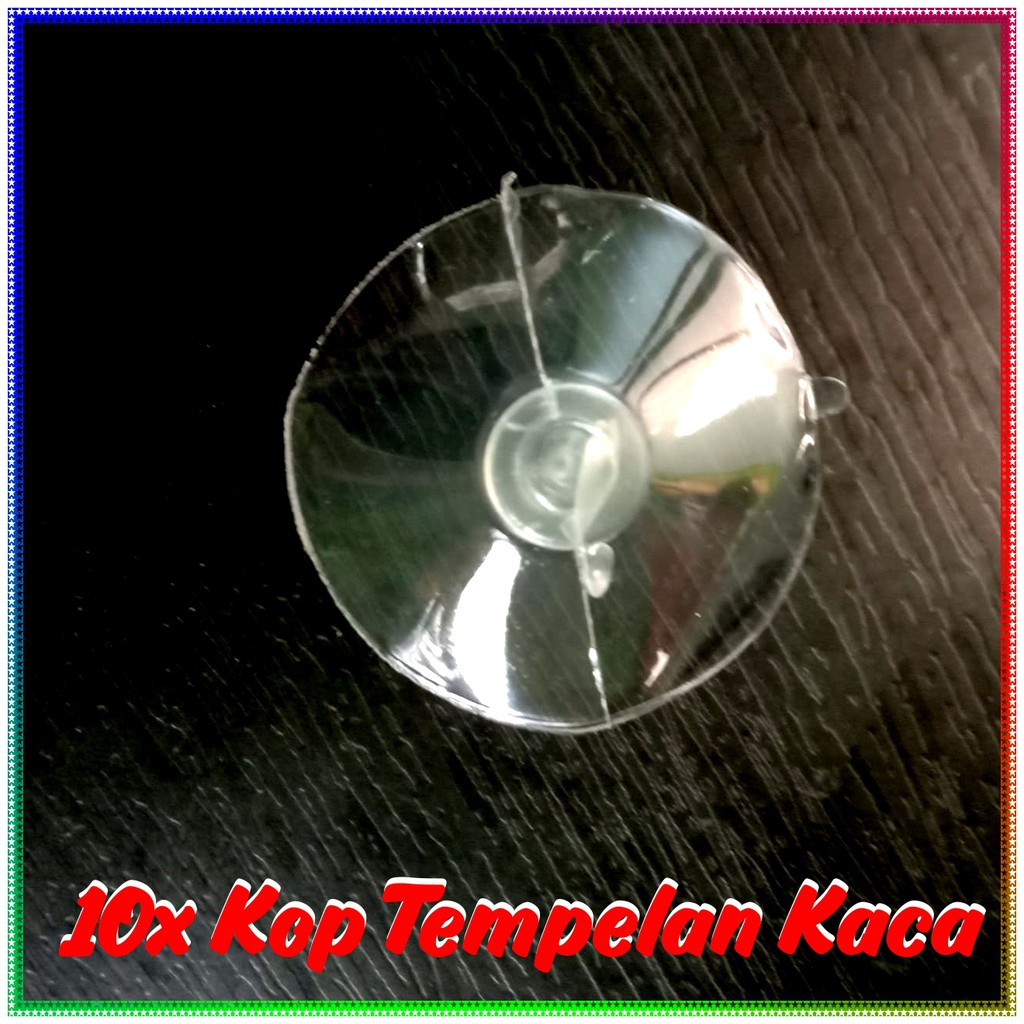 

10x [sepuluh biji] kop karet tempelan kaca perekat karet bening 3cm/ 4 cm