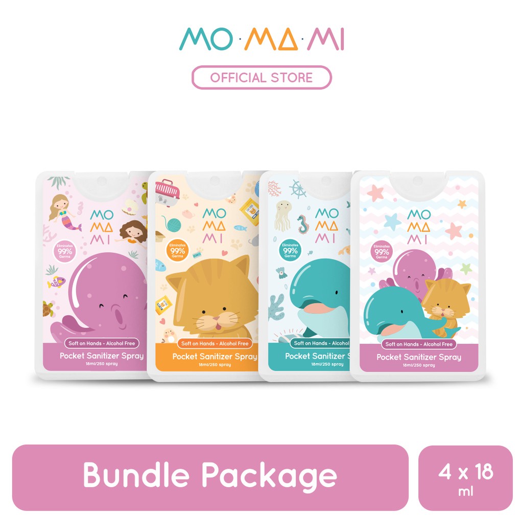 Momami Pocket Sanitizer / Sanitizer Bayi dan Anak (Tersedia varian karakter)