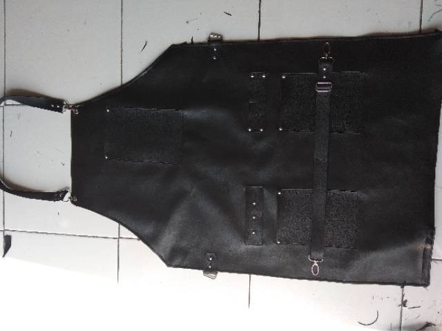 Apron leather black l