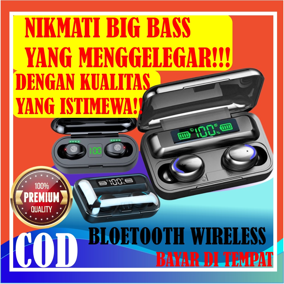 TWS Headset Hedset Handfree Bloetooth Headphone Head Holder Hp Gaming Jovitech Speaker Earphone Andr