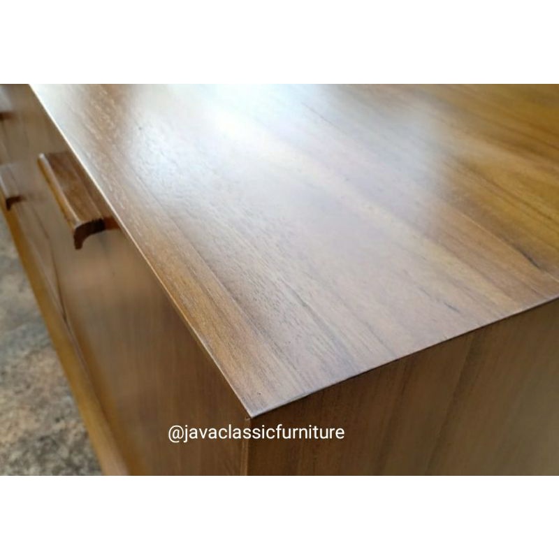 BUFET TV RETRO MINIMALIS/MEJA TV BAHAN KAYU JATI UKURAN 150x45x60cm-4