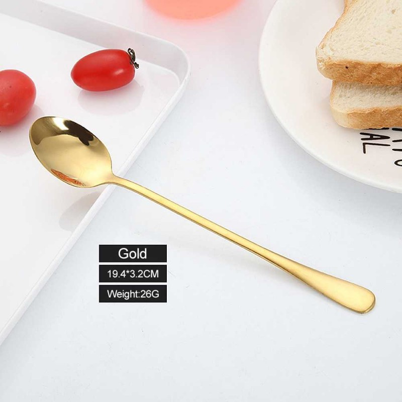 Sendok Teh Gagang Panjang Tea Spoon Full Stainless Steel