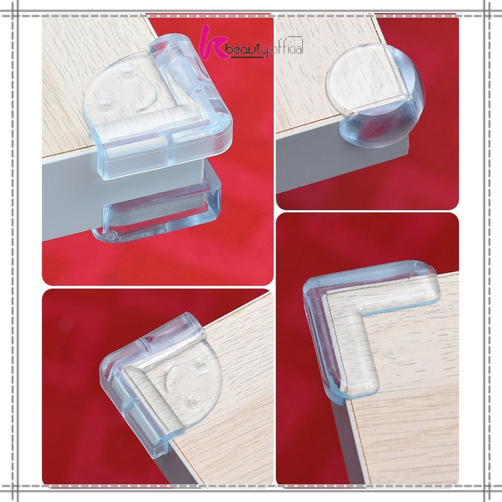 Image of KB-C585 Pelindung Sudut Meja Transparan / Pelindung Pengaman Siku Meja Silikon / Perekat Sudut Meja Lemari Kaca Furniture #1