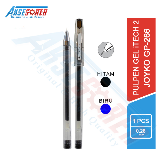 

Pulpen Gel 1 Pcs iTech 2 Joyko [GP-266] / Bolpoin Bolpen Balpoint Bolpoint Ball Pen Pena Hitam Biru