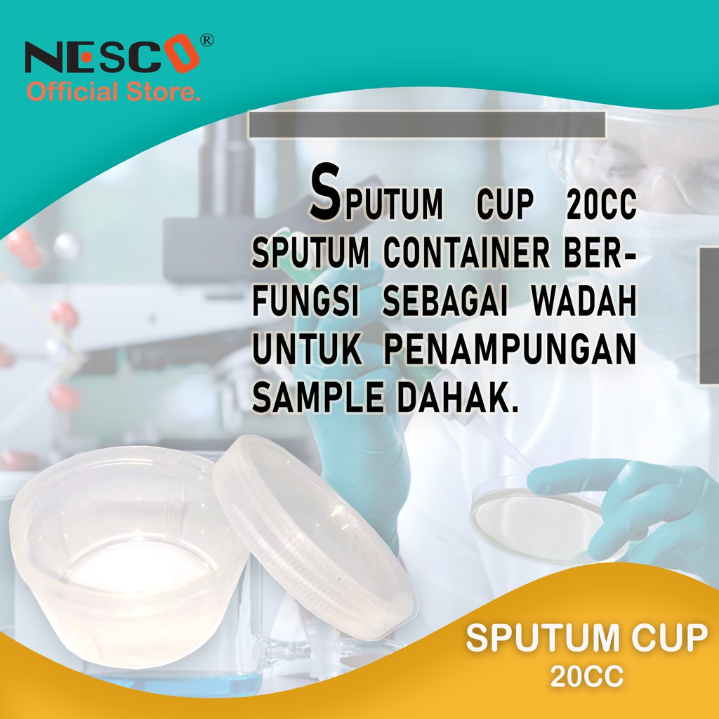 Sputum Cup, (20cc), 1 Bag =100pcs