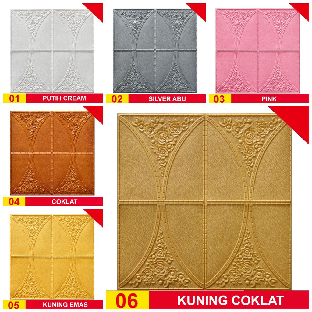 SN-C55-58 Wallpaper Dinding 3D Wall Sticker Foam Batu Bata Walpaper Dinding Murah WallSticker Kayu-BALI