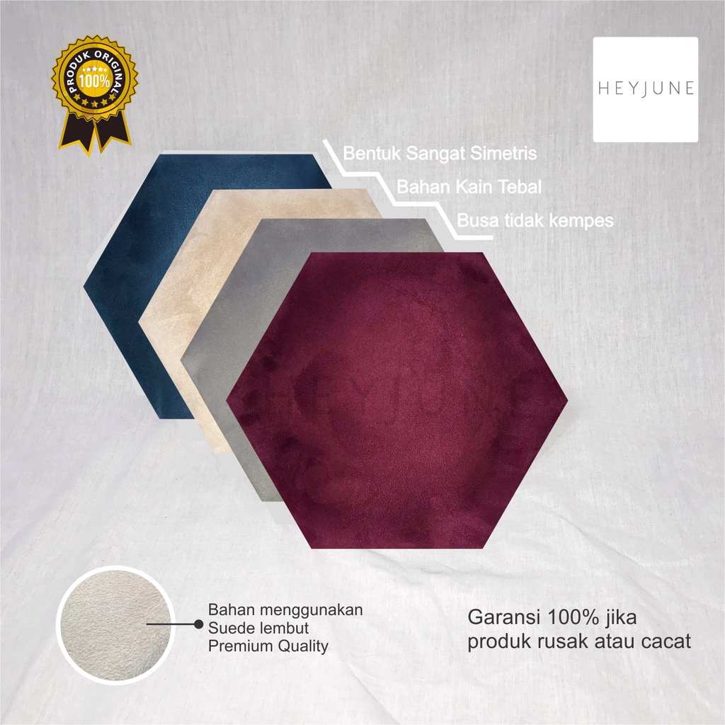 Jual Heyjune HeadBoard Hexagona (SegiEnam) Headboard suede Dipan