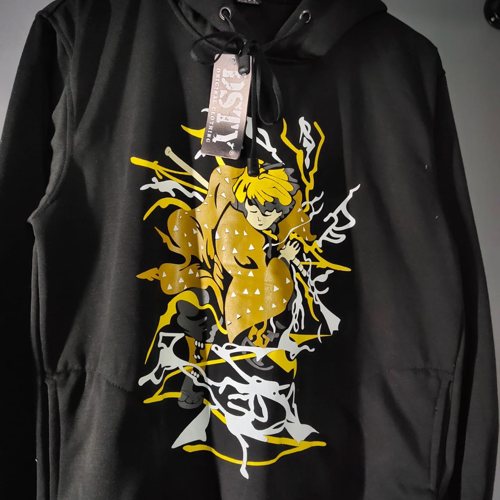 Jaket Kimetsu No Yaiba Zenitsu Hoodie Sweater Terbaru Terlaris