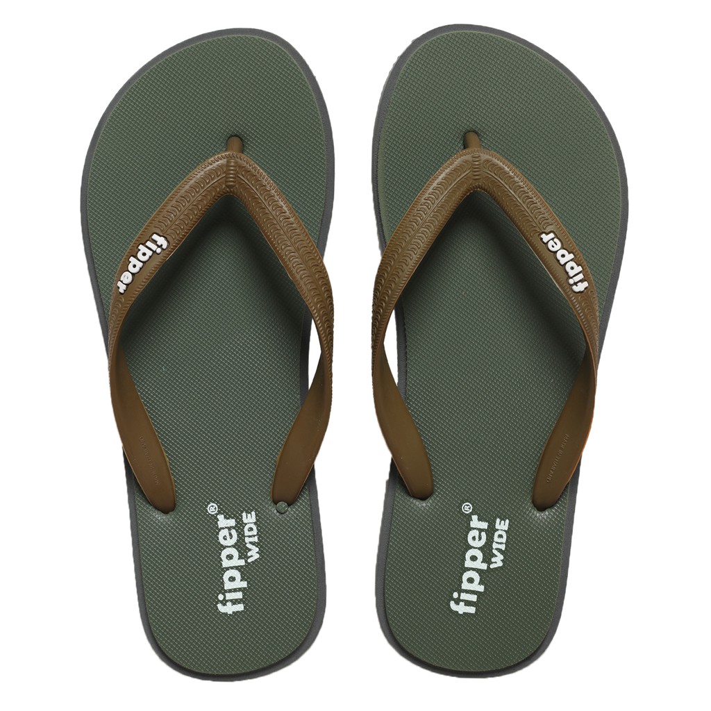 Sendal Jepit Sandal  Pria Fipper  Wide Green Army Grey 