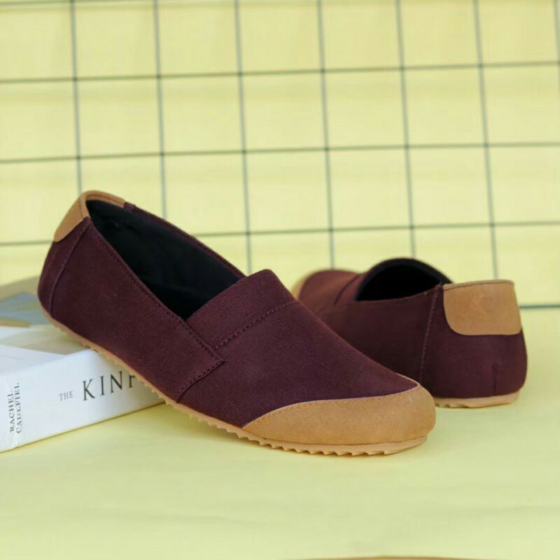 SEPATU CASUAL SLIP ON PRIA ORIGINAL KOJO KEN HITAM HIJAU MERAH NAVY GAYA TRENDY TERBARU MURAH TERLARIS Slip On Pria Mules Kasual Kanvas