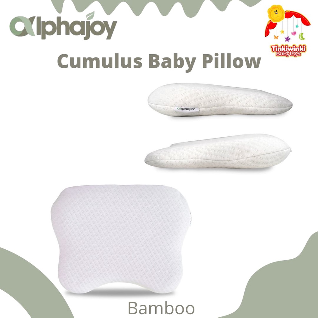Alphajoy – CUMULUS Bamboo Baby Pillow, 100% Natural Latex