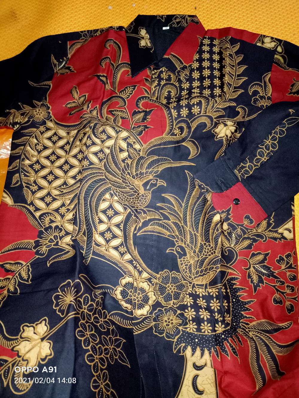Parang Merah Kemeja Batik Pria Lengan Panjang Lapis Furing Katun Primisima Batik Solo
