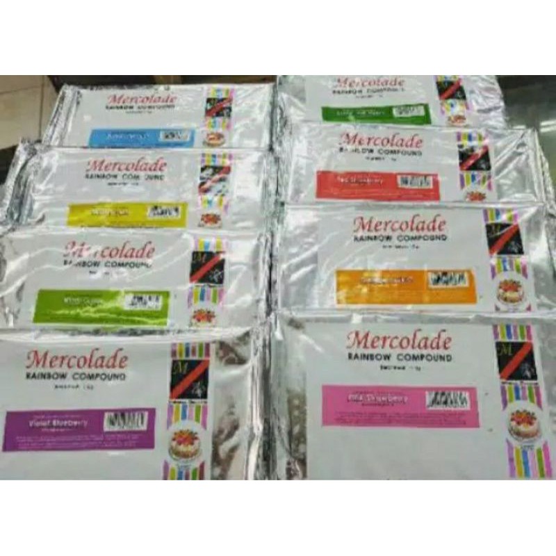 

Mercolade Rainbow Compound Varian Rasa / Cokelat Batang 1 Kg