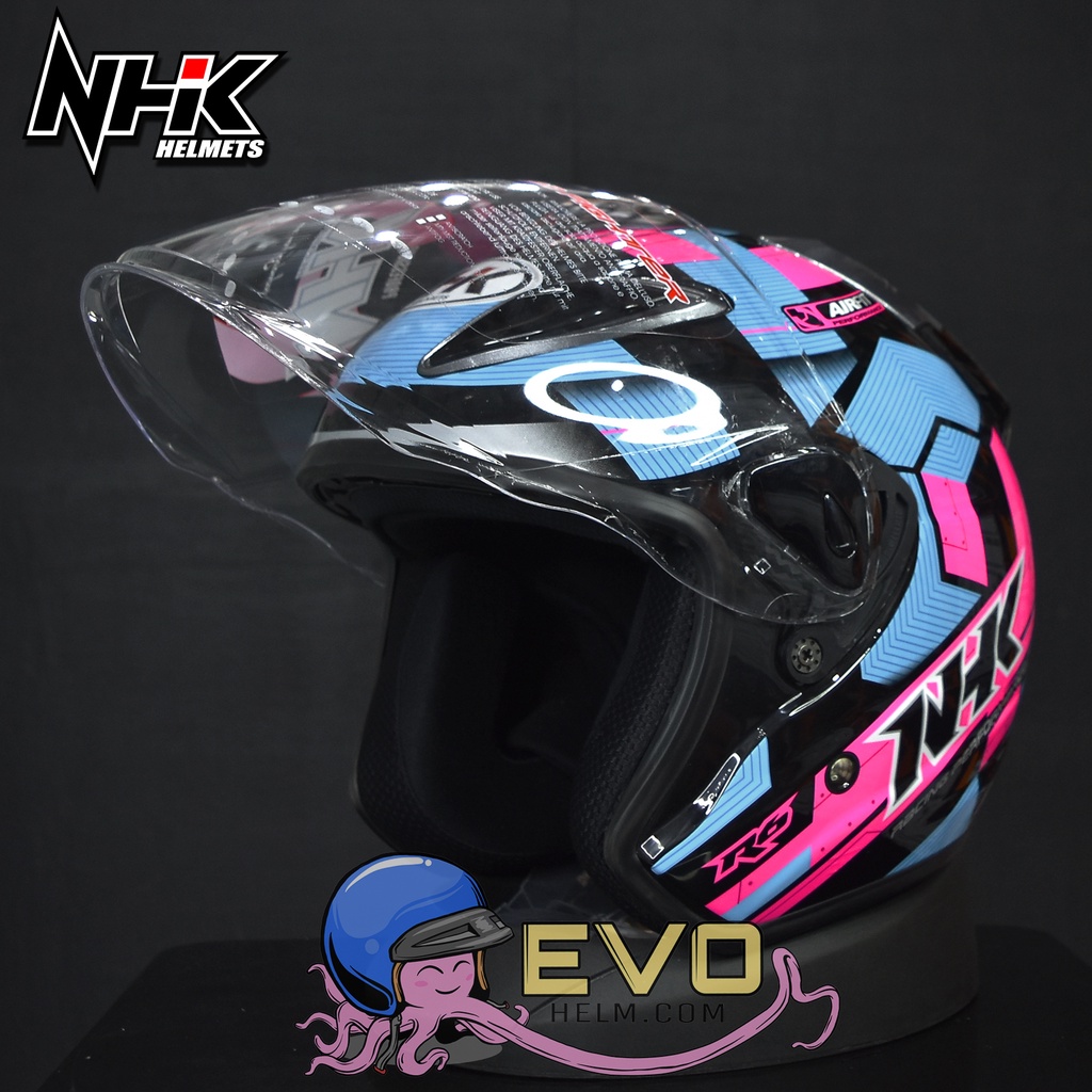 NHK R6 CUBE ORIGINAL HELM NHK HALF FACE MOTIF CUBE WARNA LENGKAP - ONGKIR 2 KG