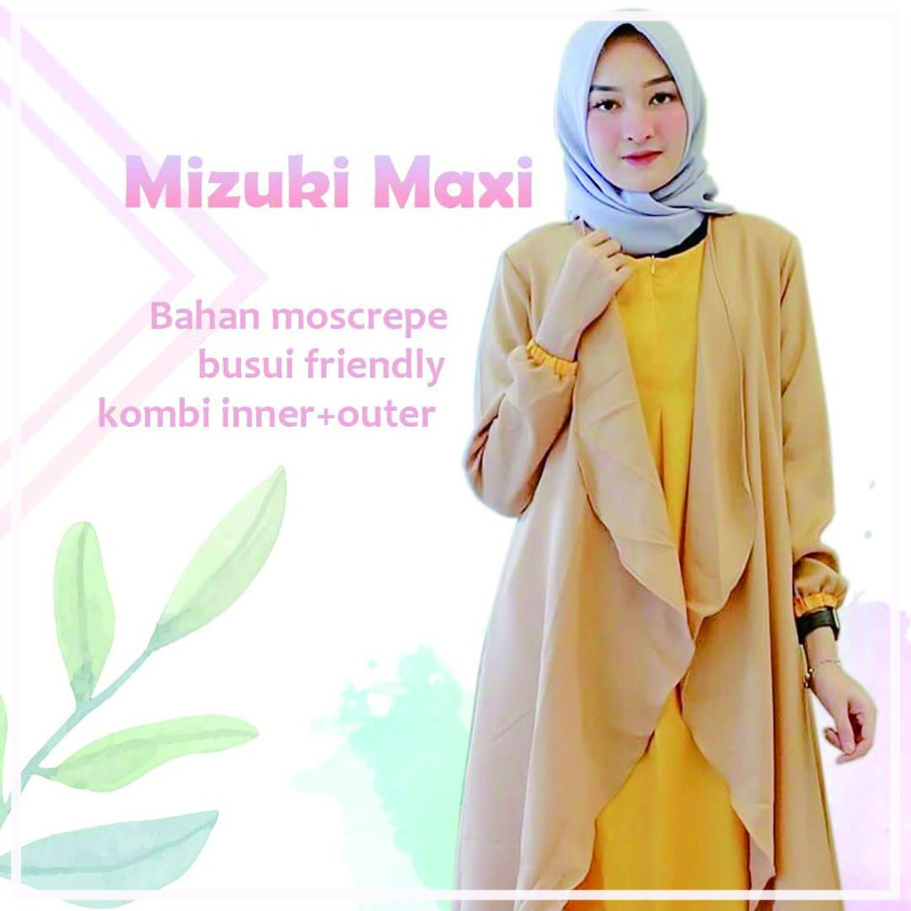 FASHION MUSLIM WANITA CEWEK GAMIS MIZUKI MAXI DRESS MUSLIM TERMURAH