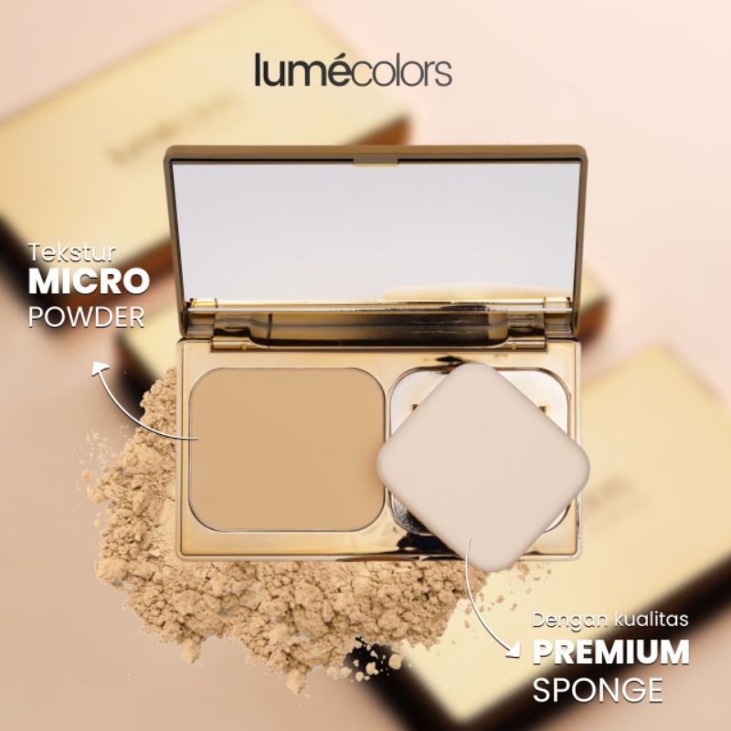 Bedak Selebgram Tahan 16 Jam Lumecolors Compact Powder Bebas Minyak Bedak Korea Anti Air