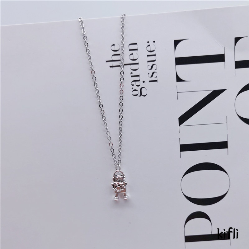 Kalung Liontin,Robot Mini,Gaya Retro Hip Hop,Untuk Unisex