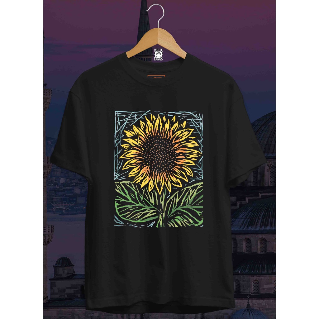 kaos sun flower/baju tshirt bunga matahari pria/wanita